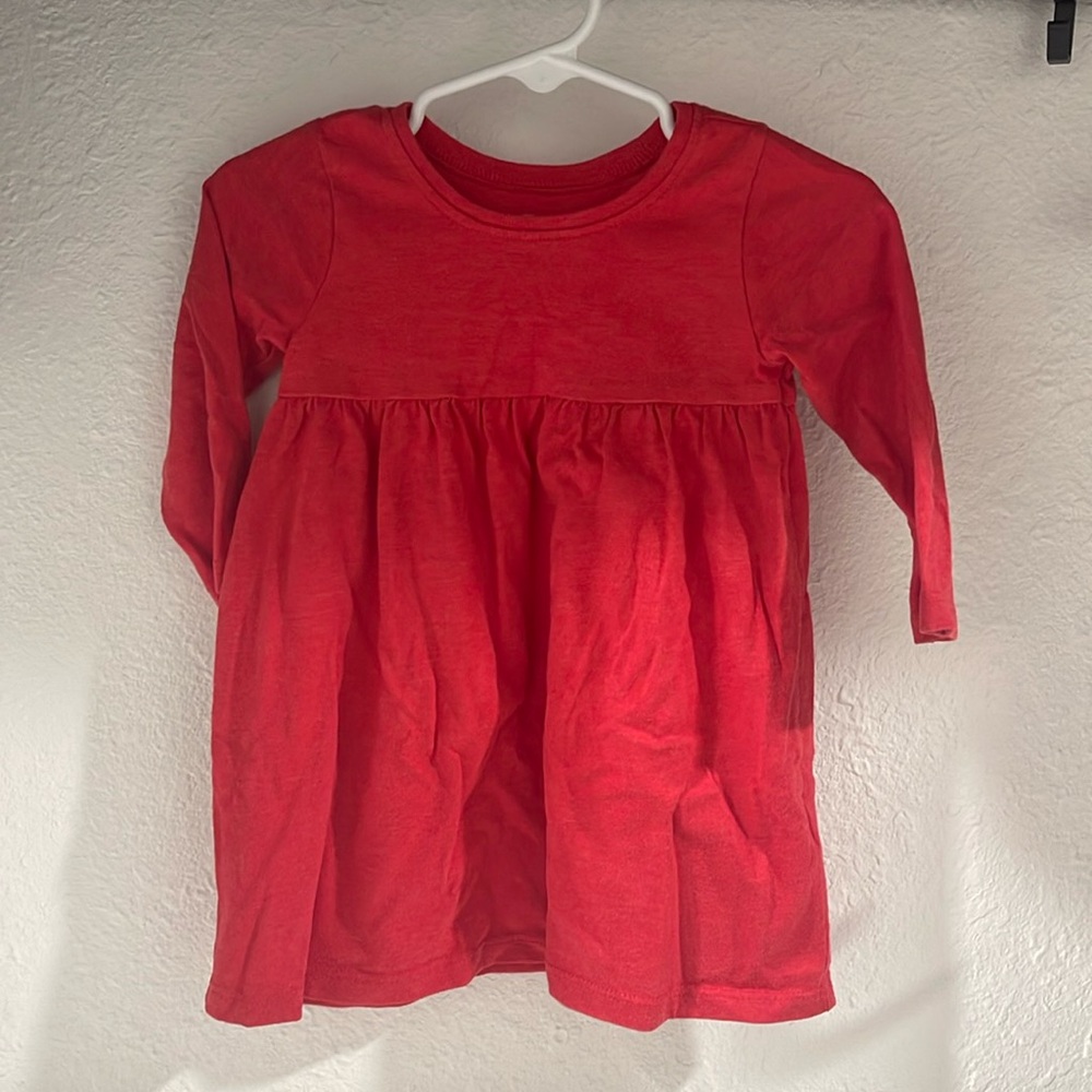 Old navy 6-12month long sleeve red dress and hanna andersson dress 6-12